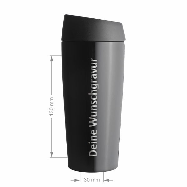 Trinkbecher aus Edelstahl, 400 ml mit Deiner Wunschgravur